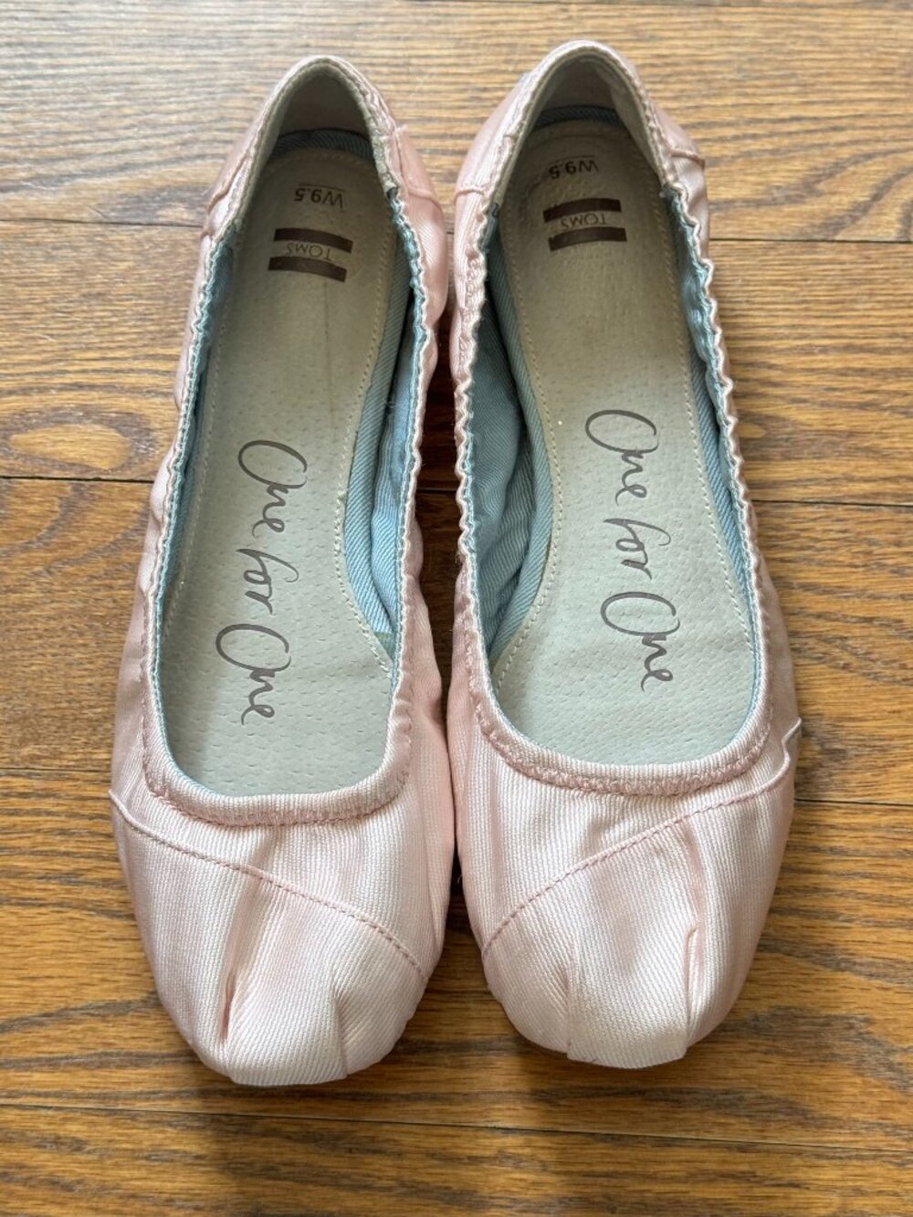 TOMS Women’s 9.5 Blush Pink Canvas Slip-On Flats Alpargata Comfort Shoes Casual